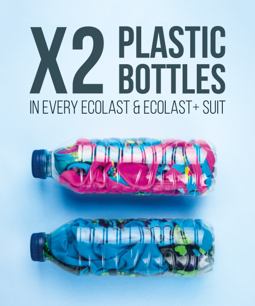 2 X Plastic Bottles In Every Ecolast+ Suit