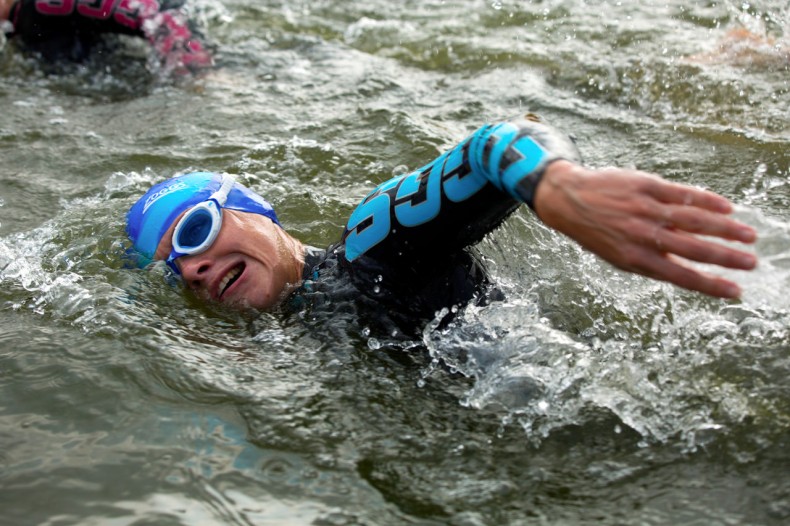 Swimmer Wearing a Wetsuit