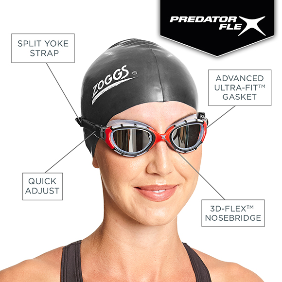 Zoggs Predator Flex Mirror Swimming Goggles from